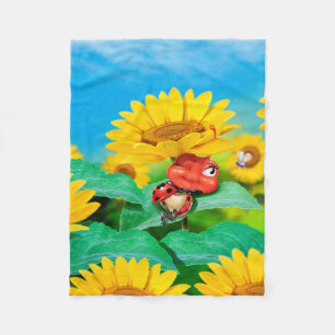 Fleece blanket Sleepy Ladybug