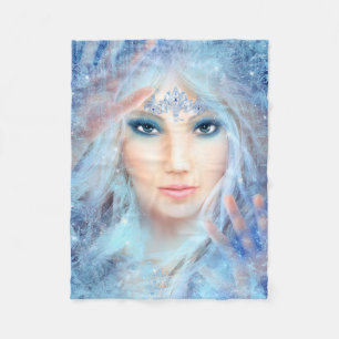 Fleece Blanket, Snow queen. Winter beautiful