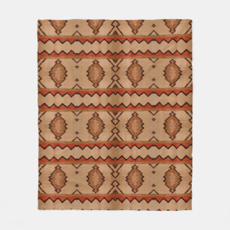 Fleece Blanket Southwest rustic woven rug design