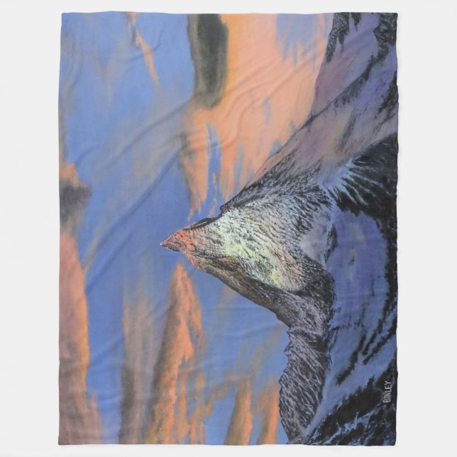 Fleece Blanket - "The Matterhorn At Sunset" (Front)