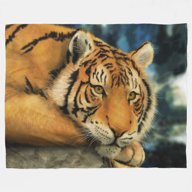 Fleece Blanket/Tiger (Front (Horizontal))