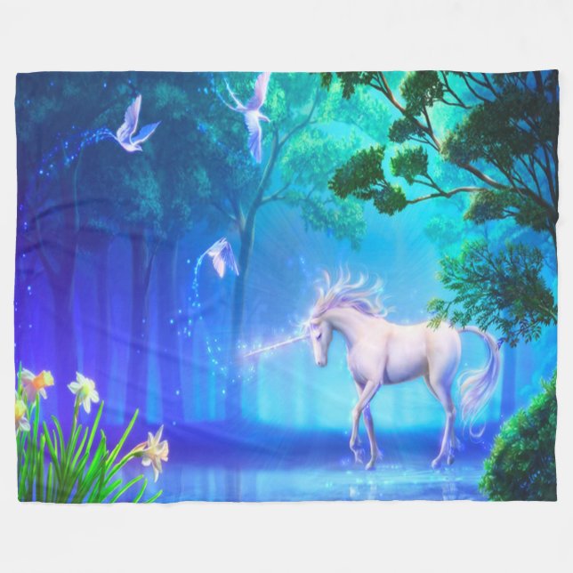 Fleece Blanket/Unicorn Blanket (Front (Horizontal))