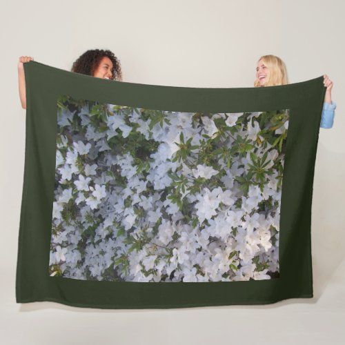 Fleece Blanket _ White Azaleas