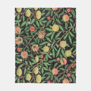 FLEECE BLANKET : WILLIAM MORRIS : POMEGRANATE