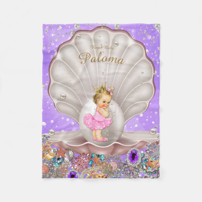 Fleece blankets,baby shower, baby girl,princess, blanket (Front)