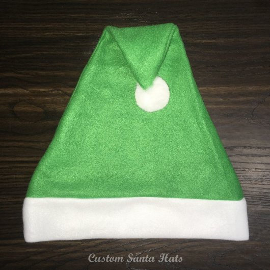 Fleece Green Santa Hat (Front)