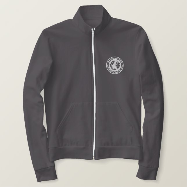 Fleece Jacket with White Logo (Design Front)