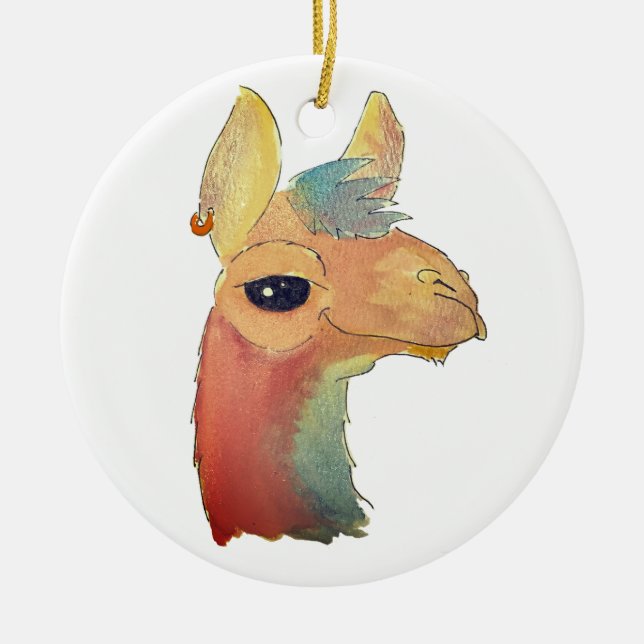 Fleece Navidad! Ceramic Ornament (Front)