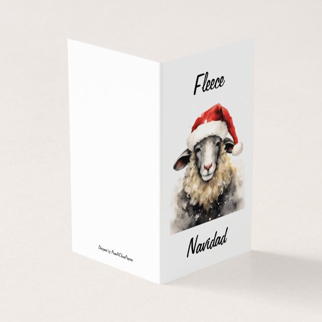 Fleece Navidad Christmas Card (Outside)