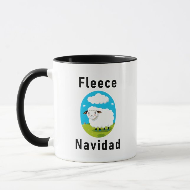 "Fleece Navidad" Christmas Mug (Left)