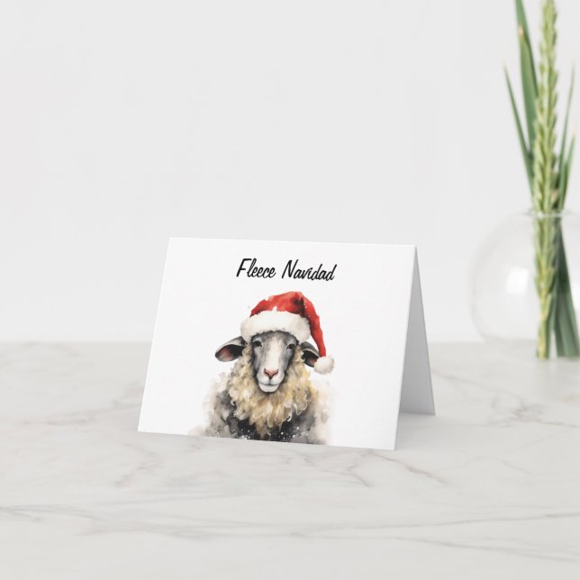 Fleece Navidad Customizable Thank You Card (Front)