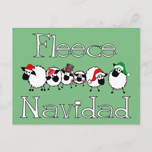 Fleece Navidad Funny Christmas Postcard