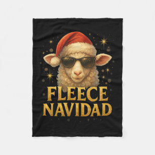 Fleece Navidad Funny Christmas Sheep Design  Blanket