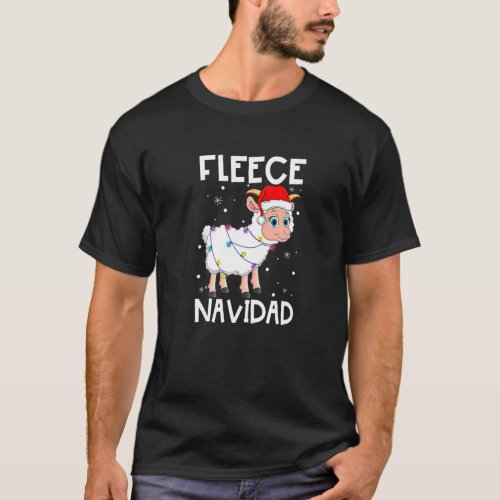 Fleece Navidad Funny Christmas Sheep Feliz Xmas Li T_Shirt