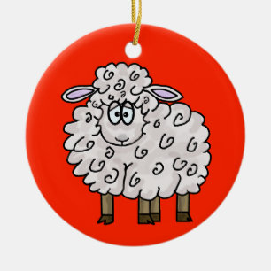 Fleece Navidad Sheep Christmas Ornament