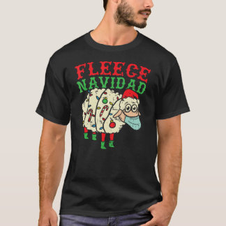 Fleece Navidad Sheep Face Mask Christmas Quarantin T-Shirt