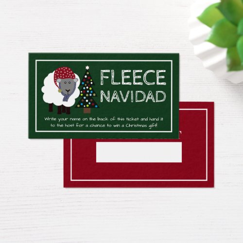 Fleece Navidad Spanish Christmas Raffle Ticket
