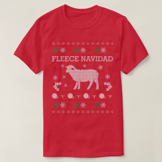 Fleece Navidad Ugly Christmas Sweater Gift For Kid (Design Front)