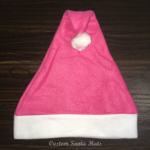 Fleece Pink Santa Hat