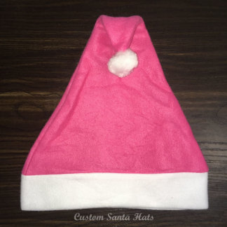 Fleece Pink Santa Hat