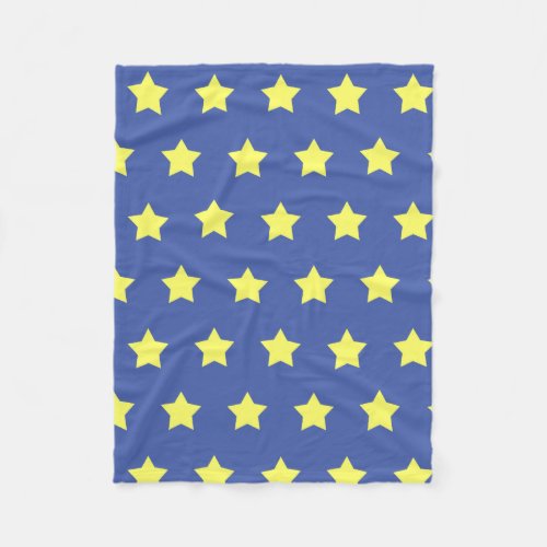 Fleece throw _ Kids _ Yellow stars on blue
