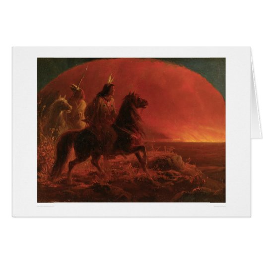 Fleeing a Prairie Fire (1868A) Cards (Front Horizontal)