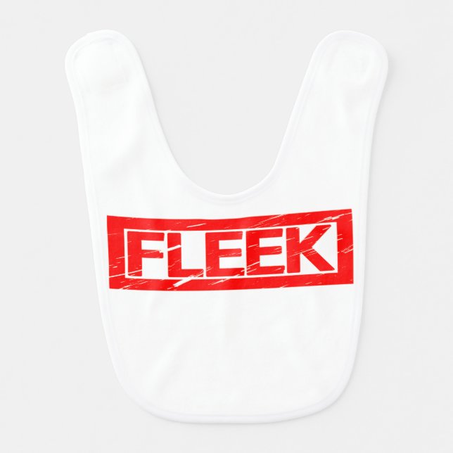 Fleek Stamp Baby Bib (Front)