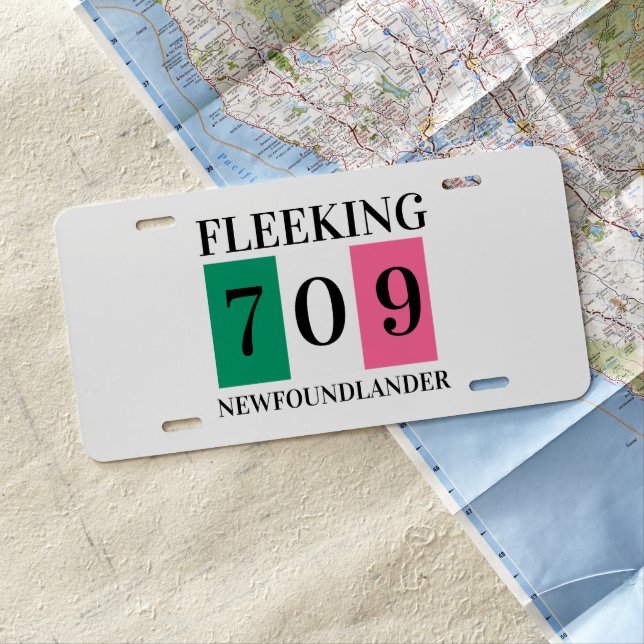 Fleeking Newfoundlander Newfoundland 709 licence   License Plate (In Situ)