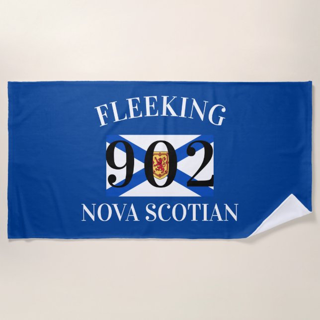 Fleeking Nova Scotian Halifax Dartmouth 902 custom Beach Towel (Front)