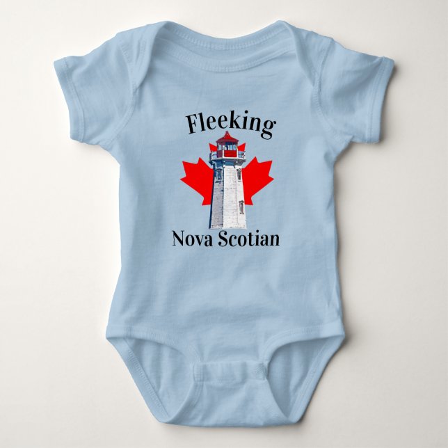 Fleeking Nova Scotian Halifax Dartmouth Lighthouse Baby Bodysuit (Front)