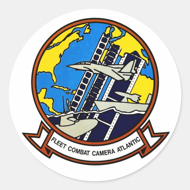 Fleet Combat Camera Atlantic Logo Sticker (Front)