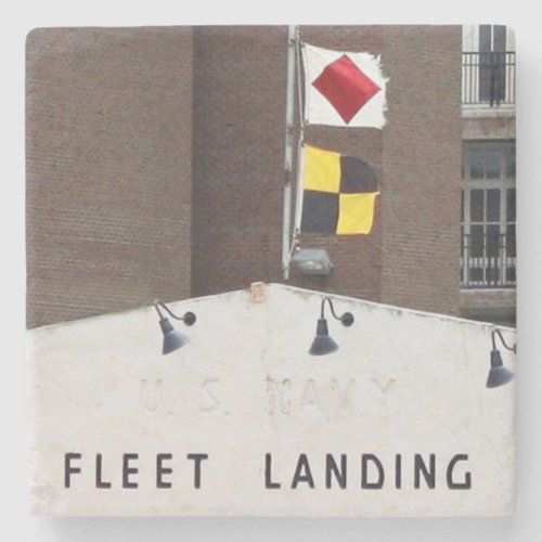 Fleet Landing Charleston SC Marble Stone Coaster