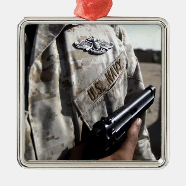 Fleet Marine Force Warfare Device Metal Ornament (Front)