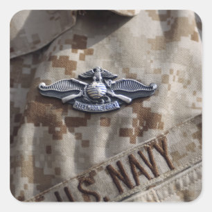 Fleet Marine Force Warfare device pin Square Sticker