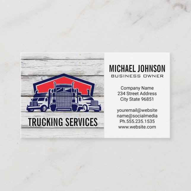 Fleet of Truck | Transport Business Card (Front)
