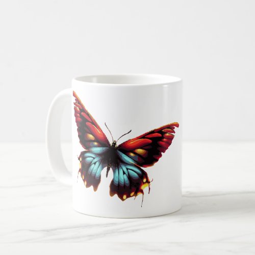 Fleeting Life Butterfly Design Coffee Mug