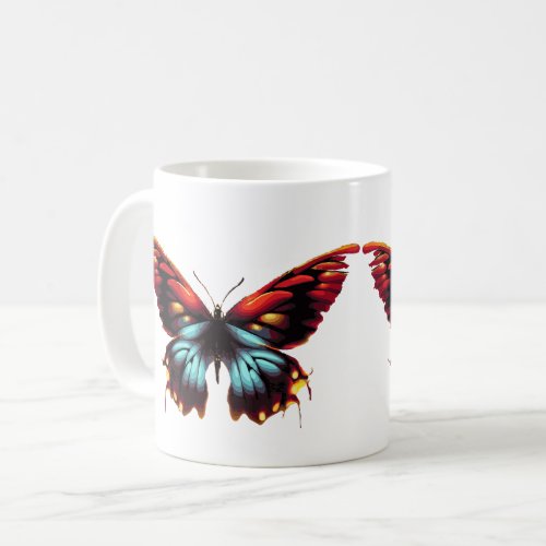 Fleeting Life Butterfly Design Coffee Mug