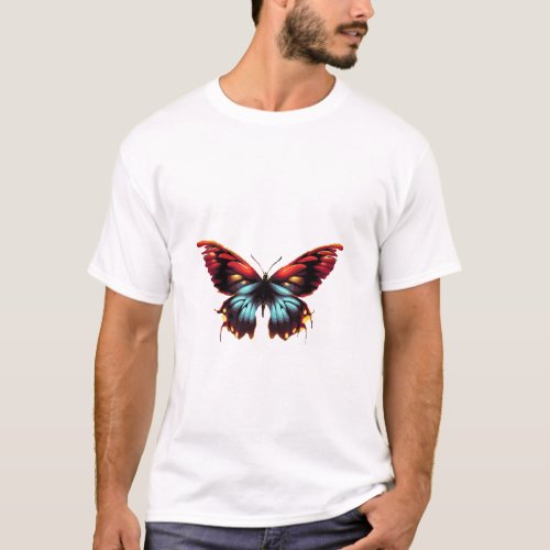 Fleeting Life Butterfly Design T_Shirt
