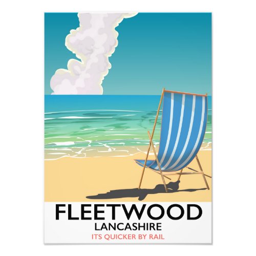 Fleetwood  Lancashire Seaside travel poster