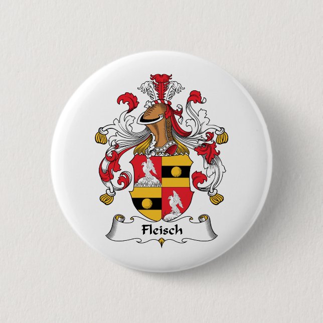 Fleisch Family Crest Pinback Button (Front)