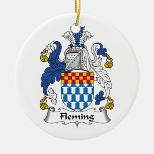Fleming Family Crest Ceramic Ornament