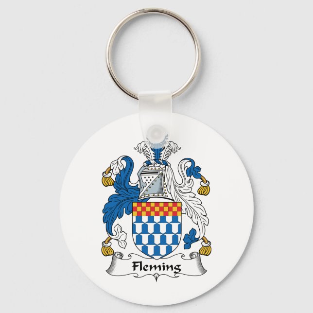 Fleming Family Crest Keychain (Front)