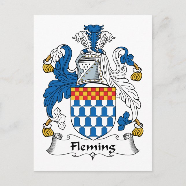 Fleming Family Crest Postcard (Front)