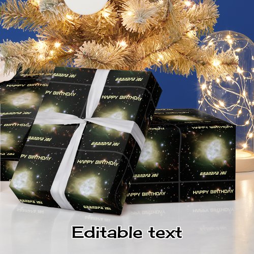 Fleming nebula custom name and text astronomy wrapping paper