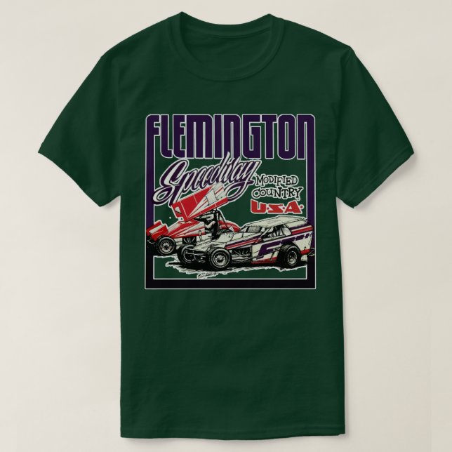 Flemington Speedway Retro Design T-Shirt (Design Front)