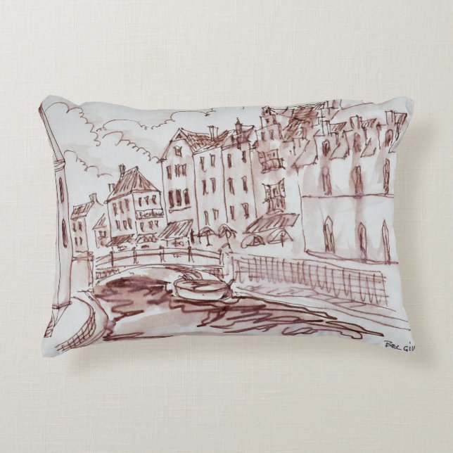Flemish Architecture | Ghent, Belgium Decorative Pillow (Front)