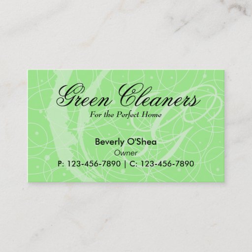 Customizable Flemish Business Card/ Green