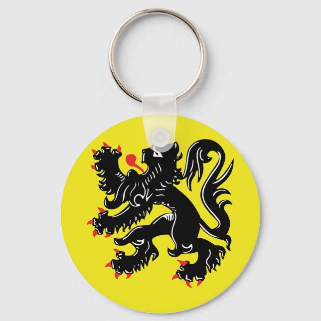 Flemish Lion of Flanders key hanger Keychain (Front)