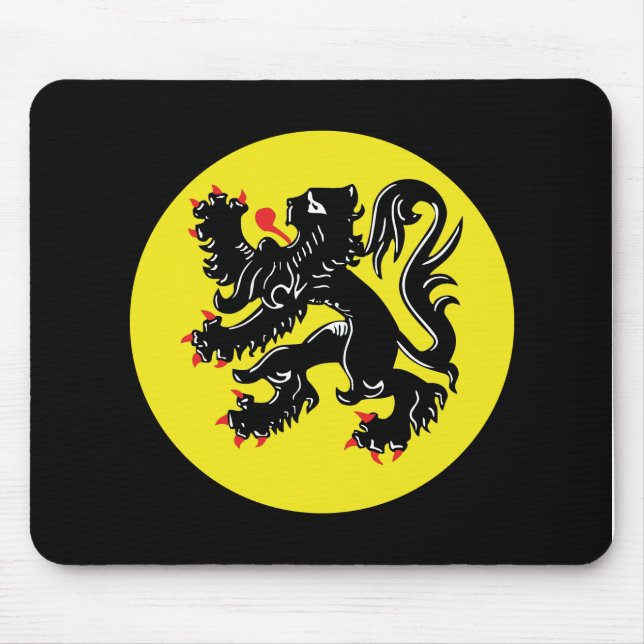 Flemish Lion of Flanders mouse matt Pad (Front)