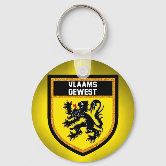 Flemish Region Flag Keychain (Front)
